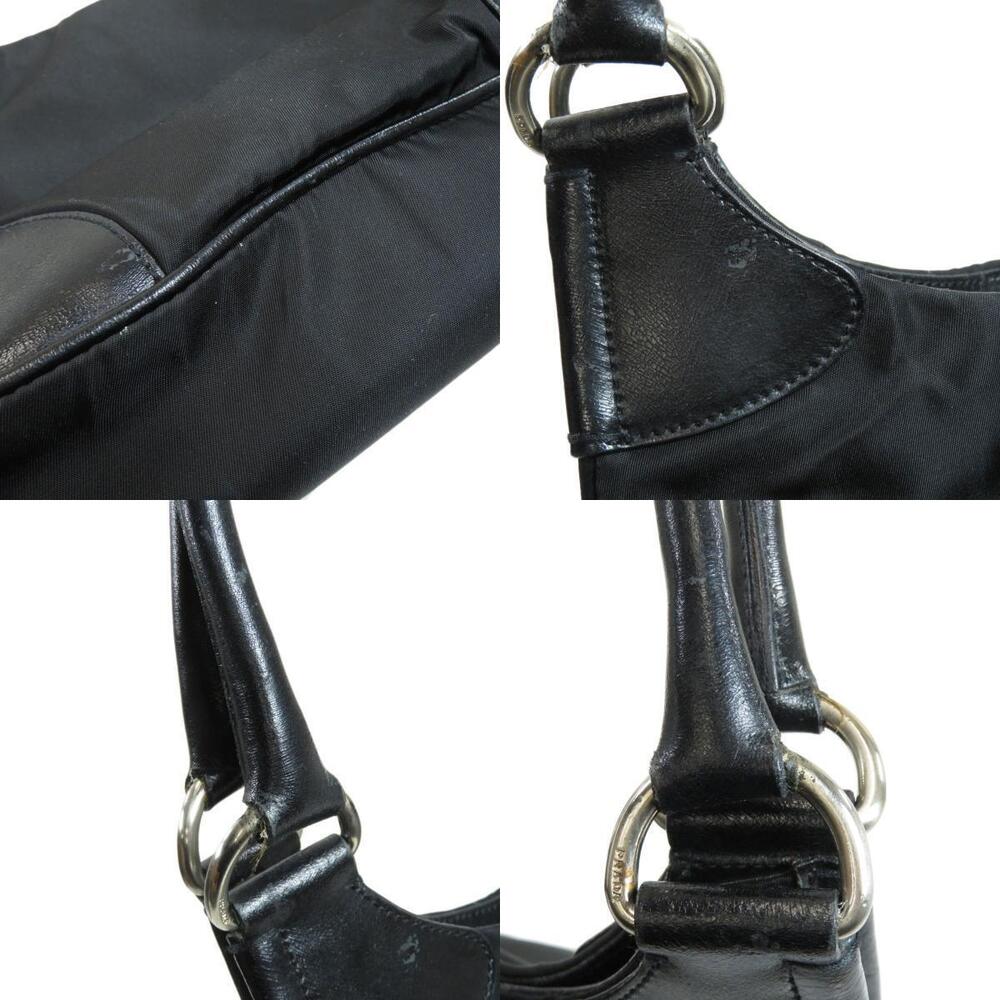 Prada Tessuto shoulder bag leather trim Black - Picture 8 of 11
